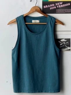 Imogene + Willie midweight box tank in teal