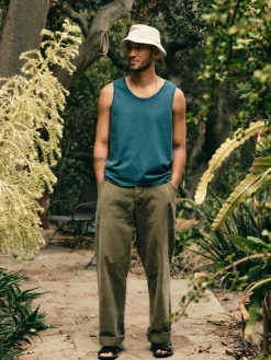 Imogene + Willie midweight box tank in teal