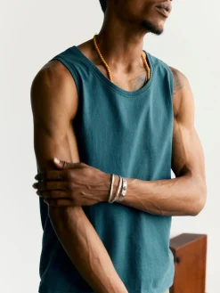 Imogene + Willie midweight box tank in teal