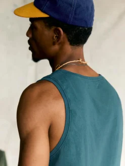 Imogene + Willie midweight box tank in teal