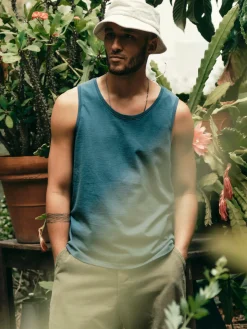 Imogene + Willie midweight box tank in teal
