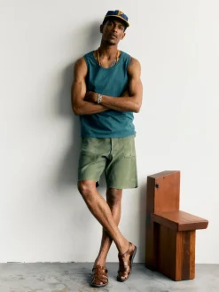 Imogene + Willie midweight box tank in teal