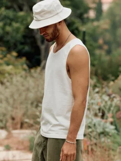 Imogene + Willie midweight box tank in vintage white