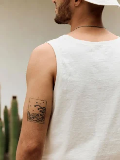 Imogene + Willie midweight box tank in vintage white