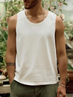 Imogene + Willie midweight box tank in vintage white