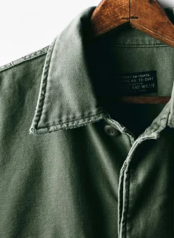 Women Imogene + Willie military shirt jacket in fatigue green