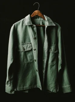 Women Imogene + Willie military shirt jacket in fatigue green