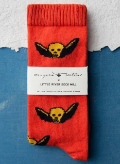 Women Imogene + Willie not today sock in poppy