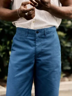 Imogene + Willie oceanside relaxed pant in postman blue