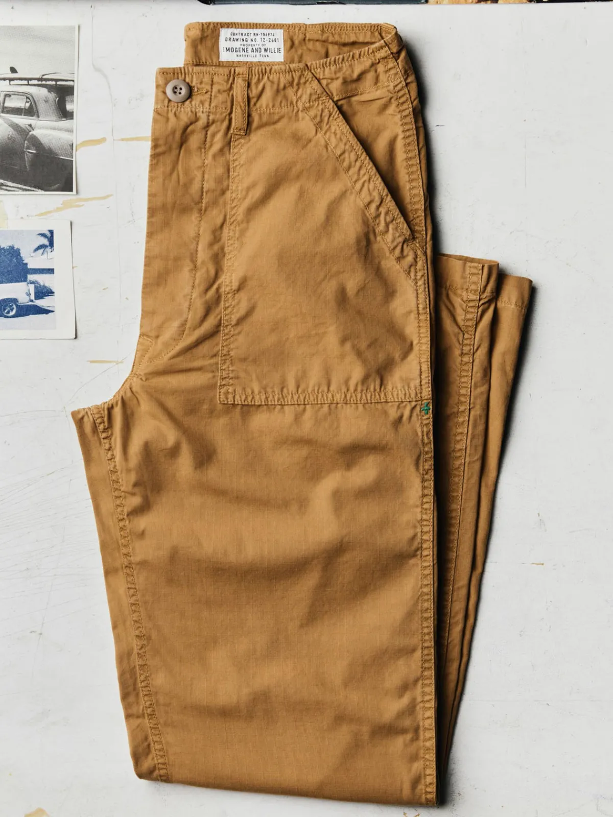 Imogene + Willie oliver ripstop in field brown