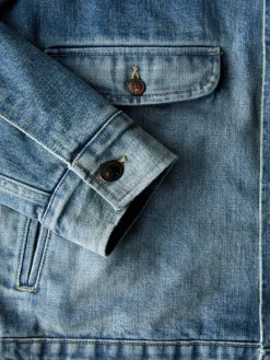 Women Imogene + Willie quilt lined washed denim chore coat