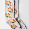 Women Imogene + Willie rainbow sock in natural
