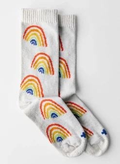 Women Imogene + Willie rainbow sock in natural