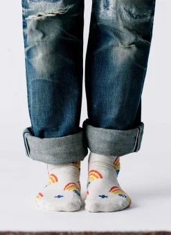 Women Imogene + Willie rainbow sock in natural
