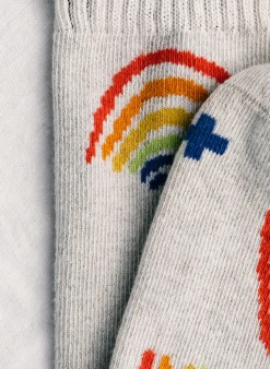 Women Imogene + Willie rainbow sock in natural