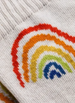 Women Imogene + Willie rainbow sock in natural