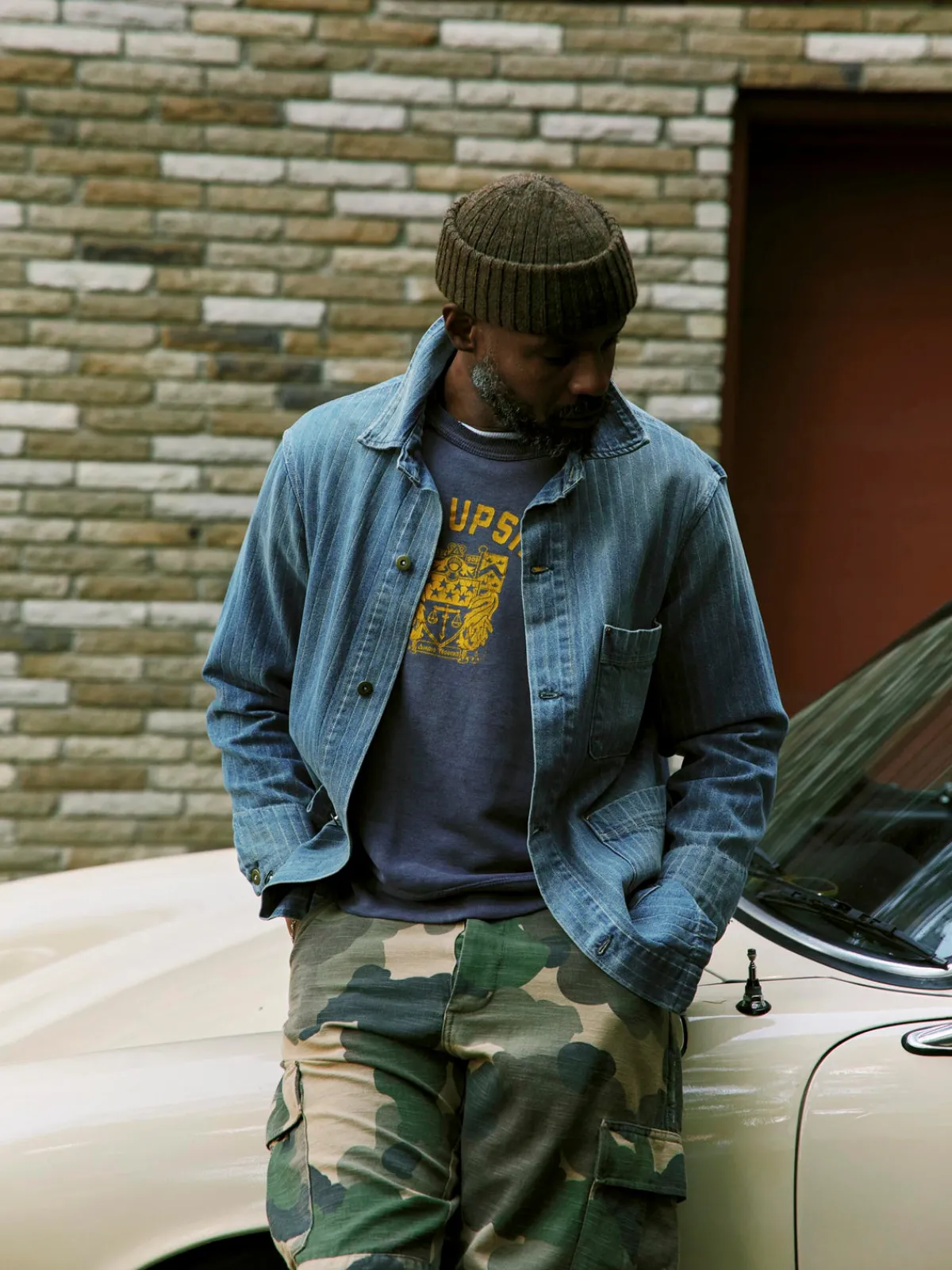 Imogene + Willie ranch jacket in washed indigo stripe