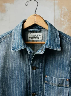 Imogene + Willie ranch jacket in washed indigo stripe