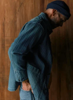 Imogene + Willie ranch jacket in washed indigo stripe