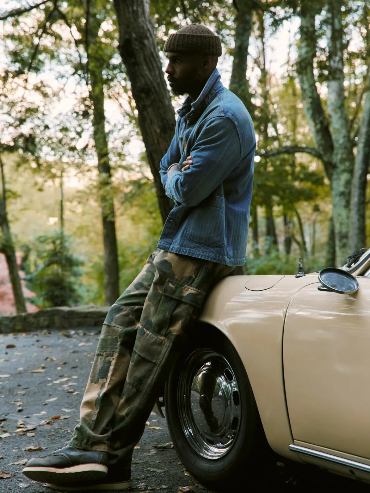 Imogene + Willie ranch jacket in washed indigo stripe
