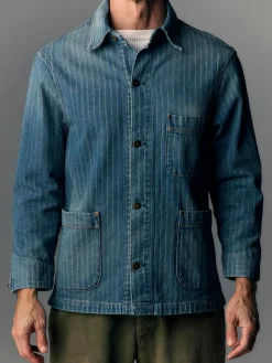 Imogene + Willie ranch jacket in washed indigo stripe