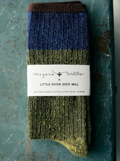 Women Imogene + Willie ribbed boot sock in alpine