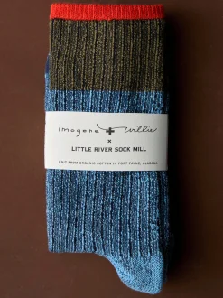 Women Imogene + Willie ribbed boot sock in lake