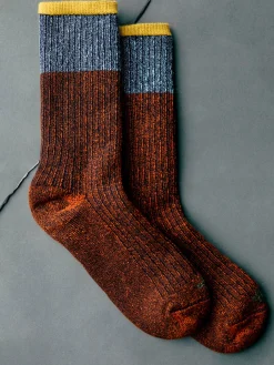 Women Imogene + Willie ribbed boot sock in sunset