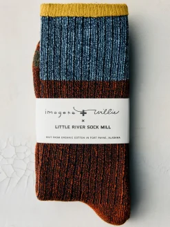 Women Imogene + Willie ribbed boot sock in sunset