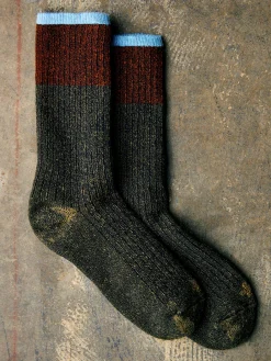 Women Imogene + Willie ribbed boot sock in umber