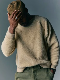 Imogene + Willie ribbed sherpa crew in dover
