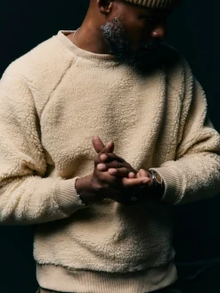 Imogene + Willie ribbed sherpa crew in dover