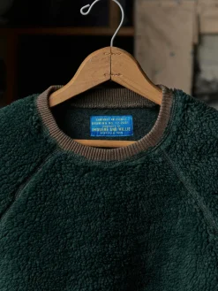 Imogene + Willie ribbed sherpa crew in fern