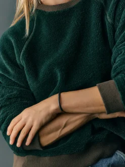 Women Imogene + Willie ribbed sherpa crew in fern
