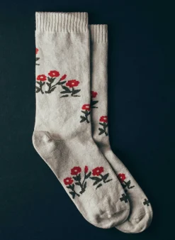 Imogene + Willie rosebud sock in natural