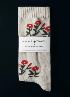Imogene + Willie rosebud sock in natural