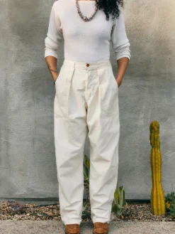 Women Imogene + Willie service trouser in bone