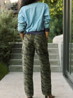 Women Imogene + Willie service trouser in brushstroke camo