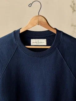 Women Imogene + Willie short sleeve raglan sweatshirt in navy