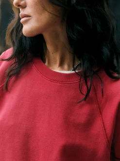 Women Imogene + Willie short sleeve raglan sweatshirt in red