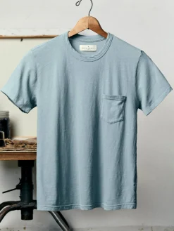 Imogene + Willie sky blue knit pocket tee