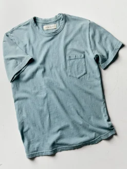 Imogene + Willie sky blue knit pocket tee