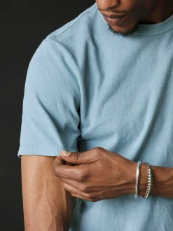Imogene + Willie sky blue knit pocket tee