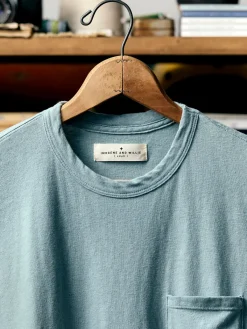Imogene + Willie sky blue knit pocket tee