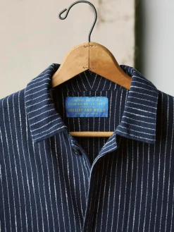 Women Imogene + Willie striped indigo studio jacket