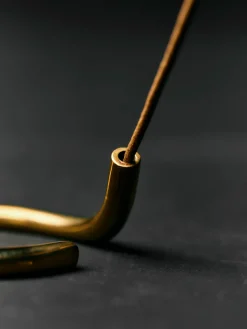 Women Imogene + Willie subtle bodies brass incense holder
