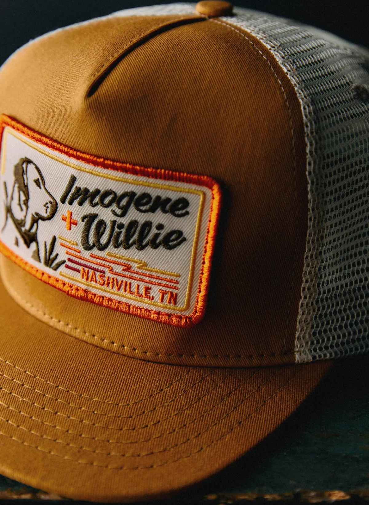 Women Imogene + Willie the "bird dog" trucker in gold