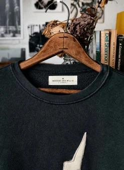 Women Imogene + Willie the "bolt" sweatshirt in black