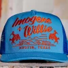 Women Imogene + Willie the "bronco" trucker in blue