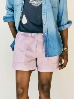 Imogene + Willie the canvas lounge short in pink stone
